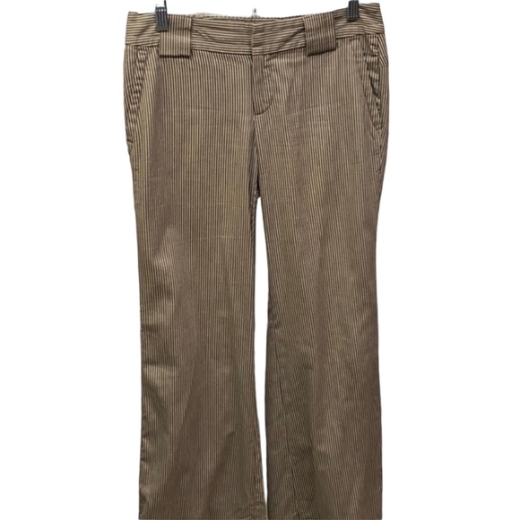 Banana Republic Pants - Banana Republic Cream Brown Striped Pants